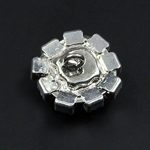 OMGES 50pcs Crystal 16mm Round Crystal Rhinestone Button DIY Accessories