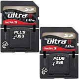 SanDisk 1 GB Ultra II SD+, Combo SD/USB Secure Digital Memory Card with Built-in Pop-up USB 2.0 Connector