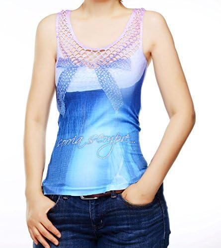 Happytao Women's Fashion Digital Print Summer Tank Top (M, purple)