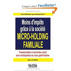 Moins d'imp�ts gr�ce � la soci�t� micro-holding familiale : Transmettre � moindre co�t son entreprise ou son patrimoine