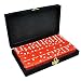 Marion Domino Double 6 Red Tiles Jumbo Tournament Size w/Spinners