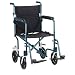 Drive Medical FW19BL Fly-Weight Transport Chair, 19 Inch, Blue