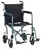 Drive Medical FW19BL Fly-Weight Transport Chair, 19 Inch, Blue