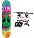 FLIP SKATEBOARDS Complete PEACE OUT TIE DYE Skateboard 7.5