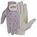 MRX Women Golf Glove Left Handed Golf Gloves Sweat Resistant Soft Cabretta Leather Regular Fit Women Golfer Glove Purple