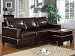 Contemporary Espresso Bonded Leather Reversible Chaise Sectional Sofa by Acme Furniture