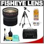 Precision Design 0.25x Fisheye Lens Kit with Case and Tripod for Nikon, Canon, Pentax, Olympus & Sony Digital SLR Cameras