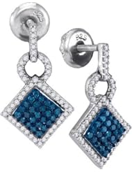 0.50CTW BLUE DIAMOND MICRO-PAVE EARRING