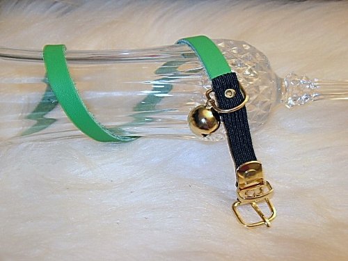 8-10 inch Signature Leather Cat Collars-Emerald Green