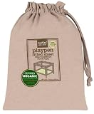Kushies Organic Jersey Play Pen Flannel Crib Fitted Sheet, Mocha
