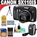 Canon Powershot SX110IS 9MP Digital Camera with 10x Optical Image Stabilized Zoom (Black) + DB ROTH Accessory Kit