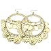 Q&Q Fashion Tribal Rare Coins Big Hoop Banjara Kuchi Belly Dance Chain Boho Gypsy Dangle Earrings 30g/pc