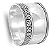 Sterling Silver Women's Bali Ring Wide 925 Band Rope Swirl Design Sizes 5-12