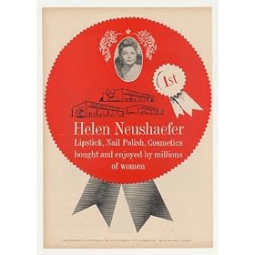 1961 Helen Neushaefer Lipstick Nail Polish Cosmetics Print Ad