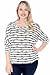Plus Size Womens Anchor Print Stripe Knit Tee