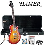 Hamer MONF-CS Cherry Sunburst Electric Guitar with GO-DPS Planet Waves Shredder Pick Pack PW-SHRED, DAddario EXL110, Ultra Stand 2445BK, MBTEGCW1 Hard Case