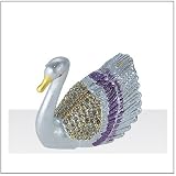 Jewelry Trinket Box with Crystal - Swan Design
