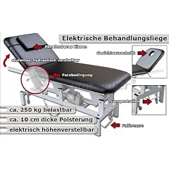 12630 Schwarze Behandlungsliege elektrisch verstellbar Massageliege Ruheraumliege Therapieliege