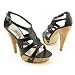 Phat Farm Size 7.5 M Womens Black Consuela High Heels