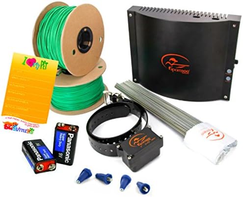 SportDOG SDF-100A 100-Acre In-Ground Containment Fence PLUS Four FlexContact Flexible Contact Points, Two Replacement Batteries, &amp; a Pet Emergency Contact Information Magnet - VALUE BUNDLE