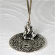 Round Metal Ganesh Incense Burner with Incense