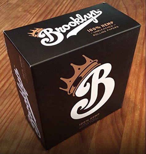 1 box of 50 Brooklyn Rolling Papers Kingsize Slim 100% Hemp and Unbleached