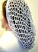 S157ws, Hand Crocheted White Rayon, Cotton Gimp Large Snood with Silver Pearls for Women.