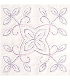 Stamped White Quilt Blocks - xxx Floral Design