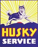 Signpast Reproduction Vintage Sign, HUSKY SERVICE