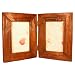Handmade Natural Teak Wood Standing Double Picture Frame (Thailand)