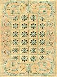 6'0 x 9'0 Moren Corinthian Athens - Gold - Green Rectangular