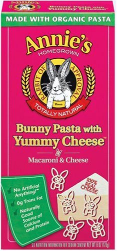 Annie's Homegrown Bunny Shape Pasta & Yummy Cheese Mac & Cheese, 6-Ounce Boxes (Pack of 12)