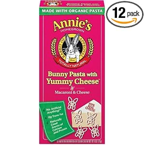 Annie's Homegrown Bunny Shape Pasta and Yummy Cheese Mac and Cheese, 6-Ounce Boxes (Pack... by Annie's Homegrown