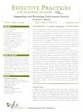 Books : Effective Practices for Academic Leaders: Supporting and Retaining Early-career Faculty (Effective Practices for Academic Leaders)