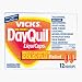 DayQuil LiquiCaps, the daytime, anytime, non-drowsy medicine relieves common cold and flu symptoms. Temporarily relieves common cold/flu symptoms including: nasal congestion, cough due to minor throat and bronchial irritation, sore throat, headache,