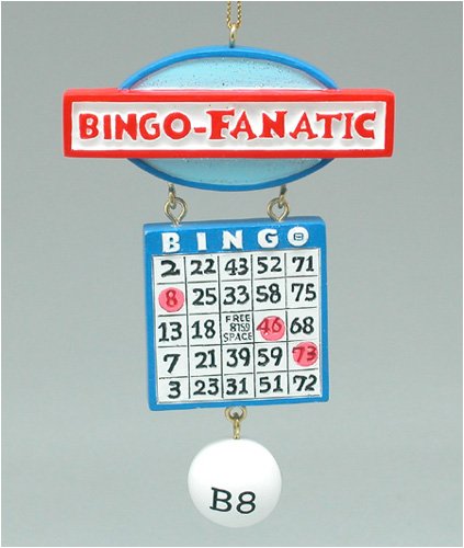 Bingo-Fanatic Bingo Board Christmas Ornament #W2006