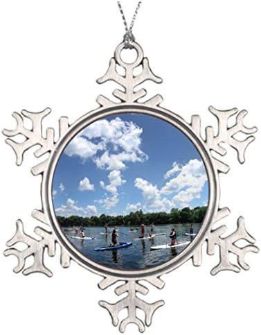 finrie tone Personalised Christmas Tree Decoration Ladybird Lake Boating - Austin Texas Snowflake Ornaments Personalized