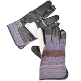 Green Jem Medium Heavy Duty Leather Rigger Gloves With Rubberised Cuff For Women