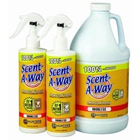 Click here to buy Hunter's Specialties Scent-A-Way Scent Elimination OdorlessSpray, Value Pack.