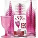 Pink Plastic 8oz Wine Glasses 20ct