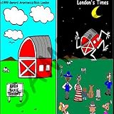 Londons Times Funny Music Cartoons - Barn Dance Tonight - Quilt Squares