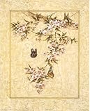 Animal Butterfly Asian Lotusdeco Art Poster Print - 16" X 20"