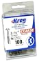 Kreg SML-C125-100 1-1/4-Inch 8-Coarse Washer-Head Pocket Screws, 100-Count