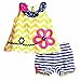 Baby Girls Toddler Kid's Summer Clothes Sleeveless Tops+Pants Set Flower 6-9Months Yellow