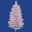 3' Pre-Lit Flocked Cupcake Pink Artificial Christmas Tree - Clear LED Lights