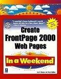 Create Frontpage 2000 Web Pages In a Weekend
