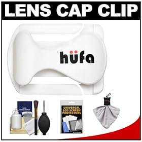 Hufa Original Lens Cap Clip (White) with DSLR Camera Cleaning & Accessory Kit (Fits 46mm 52mm 55mm 58mm 62mm 67mm 72mm 77mm)