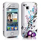 Housse coque étui en gel pour Samsung Wave 575 S5750 avec motif + Film protecteur
