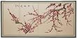 Zen Simple Japanese Chinese Style Large Wall Art Gift Ideas - 6ft. Plum Blossoms Brush Art Wall Screen Painting - 36" x 72"