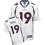 Reebok Denver Broncos Eddie Royal Replica White Jersey XX Large